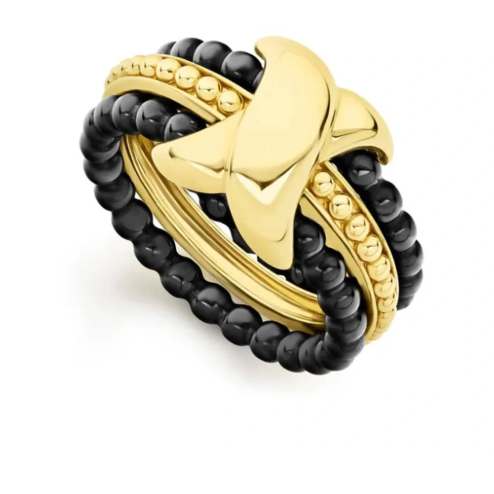 Lagos meridian stackable ring - Picture 1 of 8